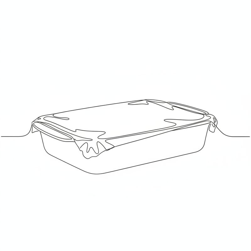 Illustrasjon: en langpanne dekkes tett med aluminiumsfolie